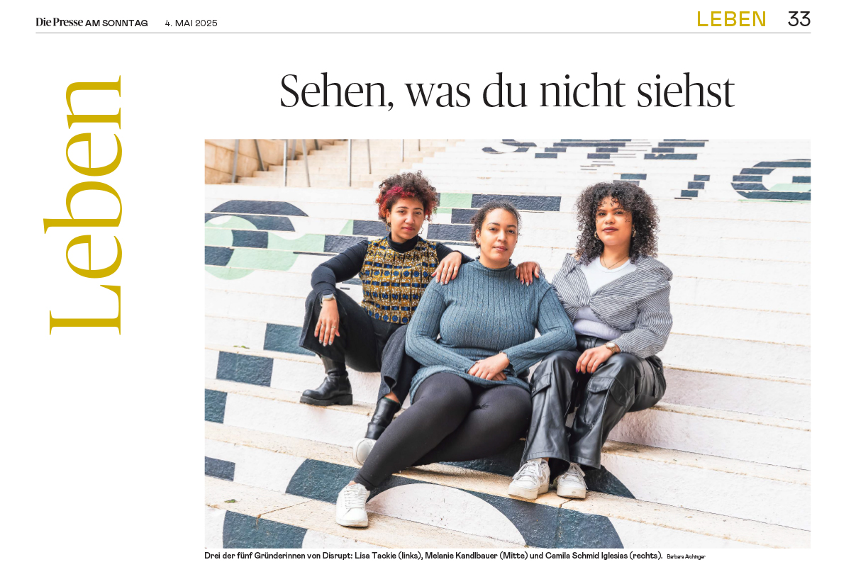 Zeitungsartikel mit Aufmacherbild in der Presse