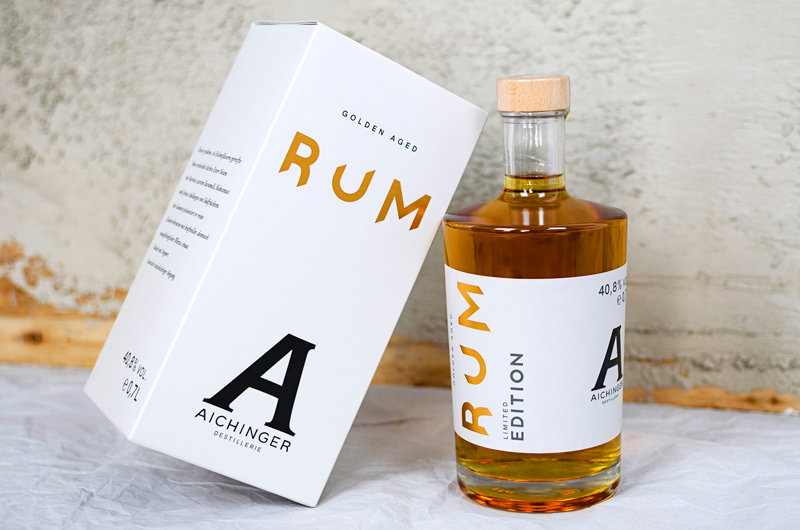 GOLDEN AGED RUM Verpackungsdesign für Destillerie Aichinger