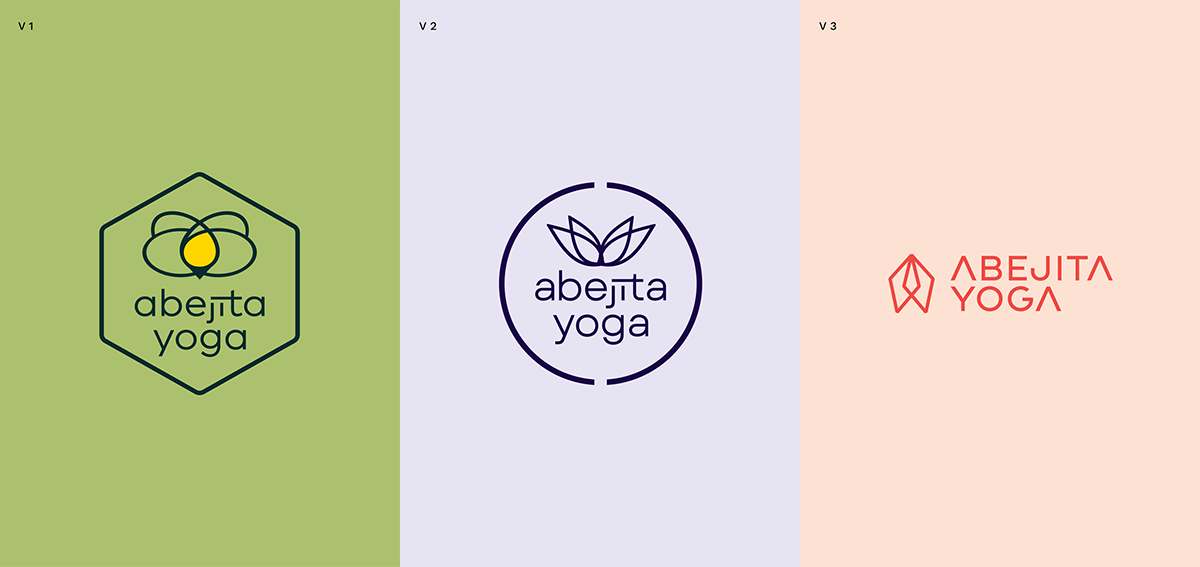 Erste Logo-Entwürfe für die Yogalehrerin