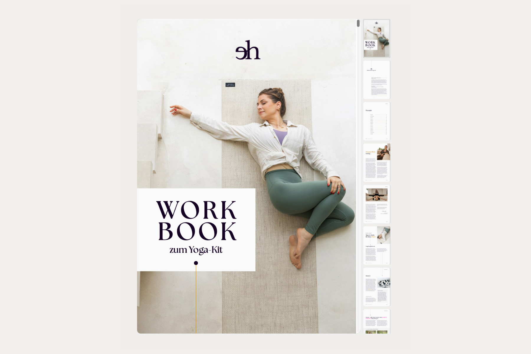 Yoga-Kit Workbook Layout